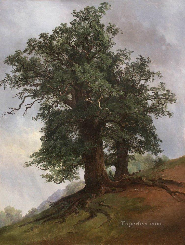 old oak 1866 classical landscape Ivan Ivanovich Oil Paintings